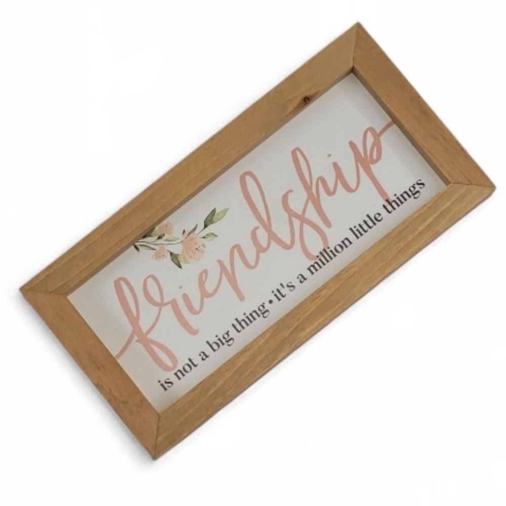 😍3/$25 Friendship Quote Wooden Frame